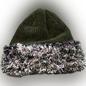 💥Women’s Cozy Knit Beanie Fuzzy Trim Hat Cap Winter Accessory Headwear Festive